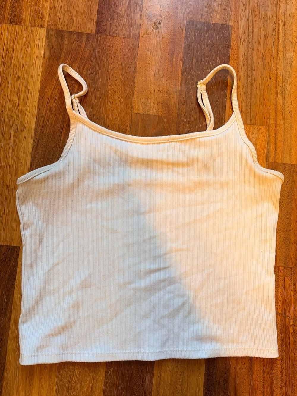 American Eagle Outfitters Cream Ribbed Cami Tank